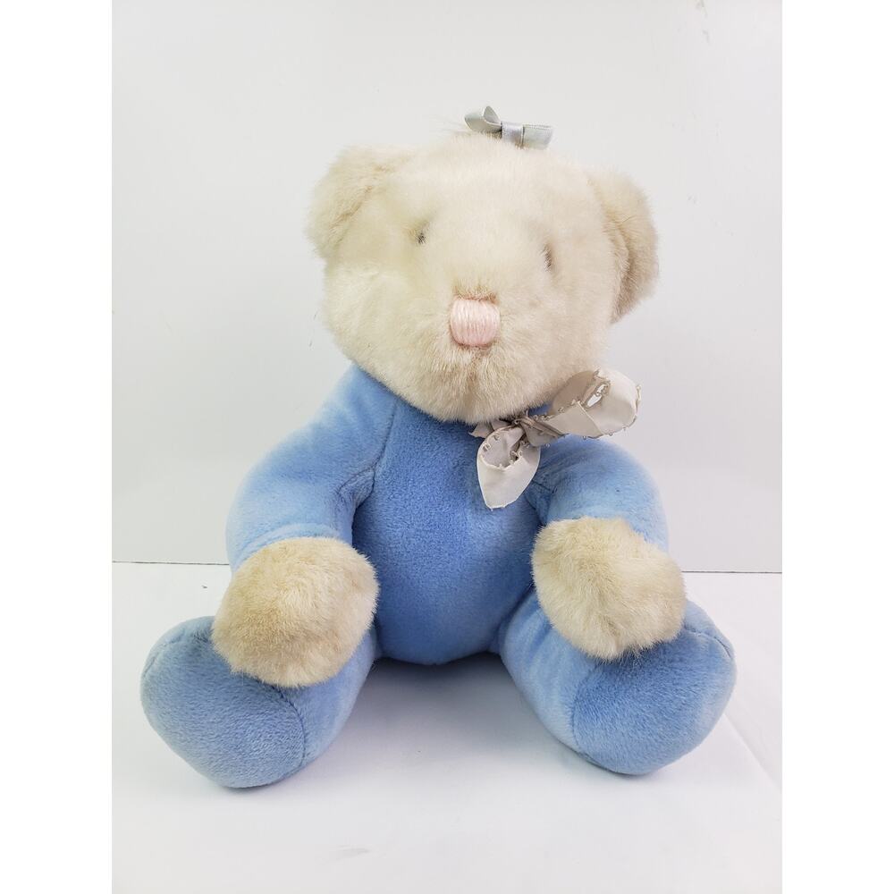 Rare Vintage 1988 North American Bear Company Bear Blue Plush 11"